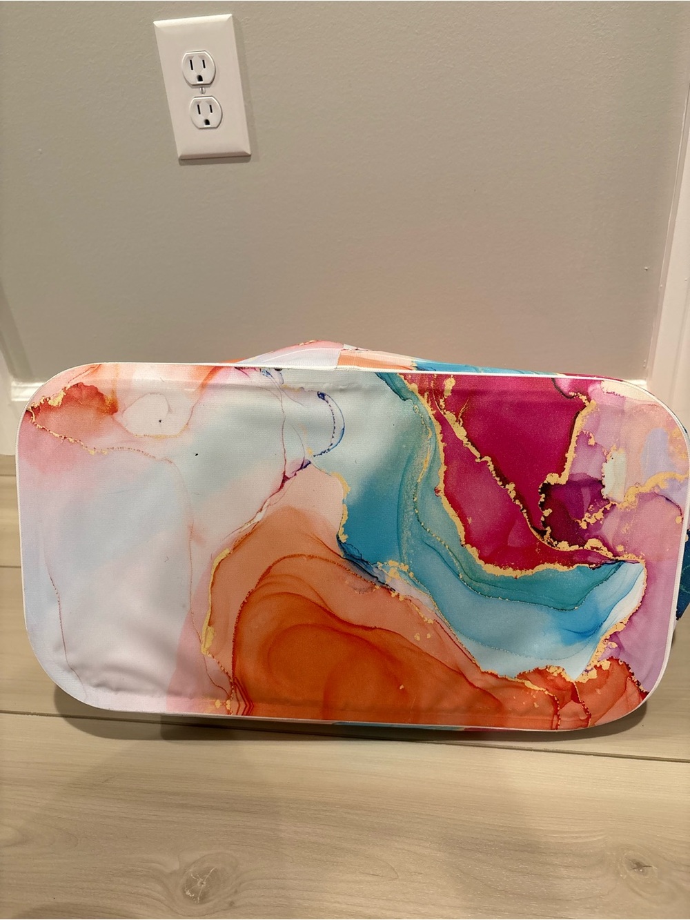 Swig Life Insulated Tote Bag Cooler Marble Watercolor Pink Blue Orange - Picture 5 of 6